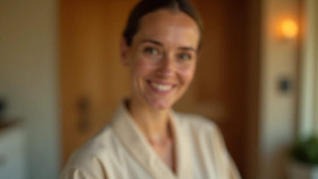 Spa professional guiding a guest through proper breathing technique in the inhalation chamber, demonstrating relaxed posture and natural breathing